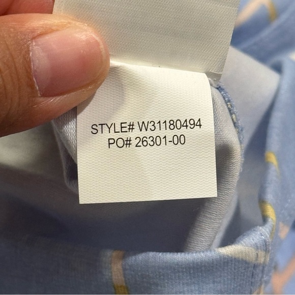 Prana XL Blue Sheen Jigsaw Sanna Dress Cap Sleeve Casual Athleisure Performance - Picture 5 of 7